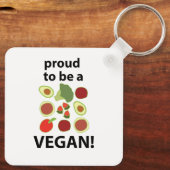Vegan Trots dat ik Vegan ben Sleutelhanger (Achterkant)