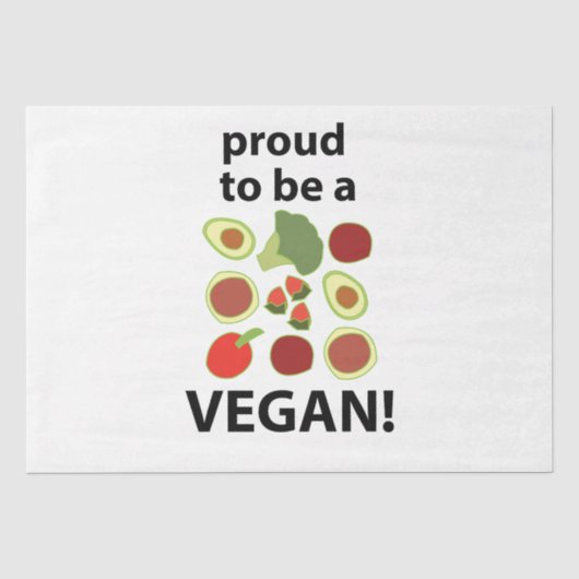 Vegan Trots dat ik Vegan ben Tissuepapier (Voorkant)