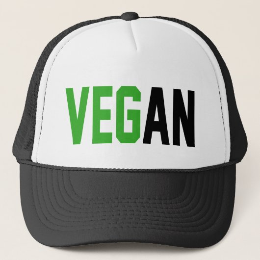 Vegan Trucker Hat voor mannen en vrouwen Trucker Pet (Voorkant)