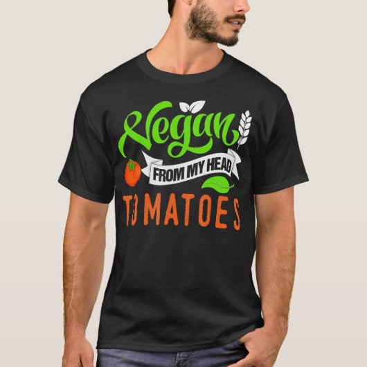 Vegan uit mijn hoofd tomaten _1 t-shirt (Voorkant)