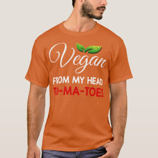 Vegan uit mijn hoofd tomaten t-shirt
