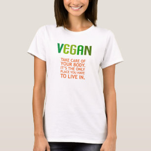 Vegan uw lichaam Quote T-shirt