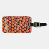 Vegan van Lychees of Litchi-vruchten en vegetarisc Bagagelabel (Voorkant horizontaal)