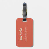 Vegan van Lychees of Litchi-vruchten en vegetarisc Bagagelabel (Achterkant verticaal)