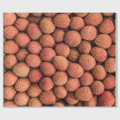 Vegan van Lychees of Litchi-vruchten en vegetarisc Cadeaupapier (Vlak)