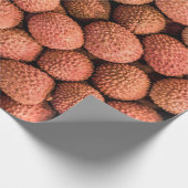 Vegan van Lychees of Litchi-vruchten en vegetarisc Cadeaupapier (Hoek)