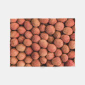Vegan van Lychees of Litchi-vruchten en vegetarisc Fleece Deken (Voorkant (Horizontaal))