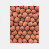 Vegan van Lychees of Litchi-vruchten en vegetarisc Fleece Deken (Voorkant)