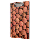 Vegan van Lychees of Litchi-vruchten en vegetarisc Klembord (Links)