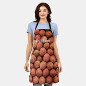 Vegan van Lychees of Litchi-vruchten en vegetarisc Schort (Gedragen)