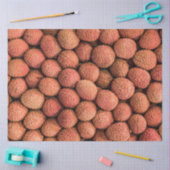 Vegan van Lychees of Litchi-vruchten en vegetarisc Tissuepapier (Craft)