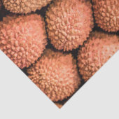 Vegan van Lychees of Litchi-vruchten en vegetarisc Tissuepapier (Detail)