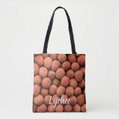 Vegan van Lychees of Litchi-vruchten en vegetarisc Tote Bag (Voorkant)