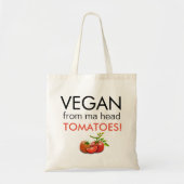 Vegan van Ma Head Tomaten spelen op woorden Tote Bag (Voorkant)