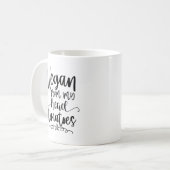 Vegan van mijn hoofd Tomaten Funny Vegan Theme Koffiemok (Voorkant links)