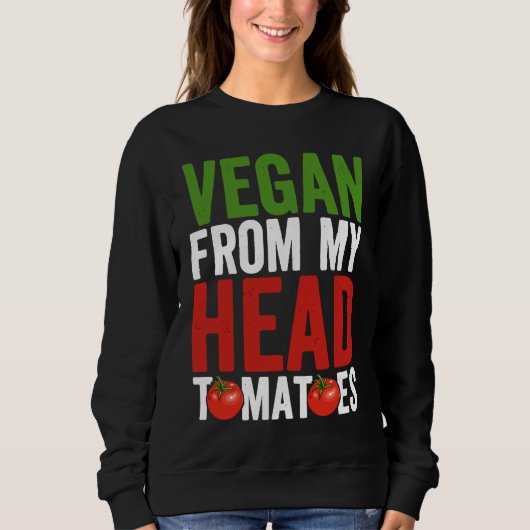 Vegan van mijn hoofd Tomaten Trui (Voorkant)