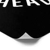 Vegan Van Mijn Hoofd Tomaten Veggie Pun Dark BG Poster (Hoek)