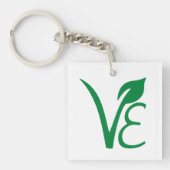 Vegan VE-symbool Sleutelhanger (voorkant)