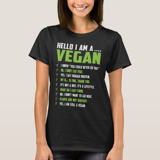 Vegan Vegan Zegt 8 T-shirt (Voorkant)