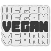 Vegan, Veganism, Activism Sticker (Voorkant)