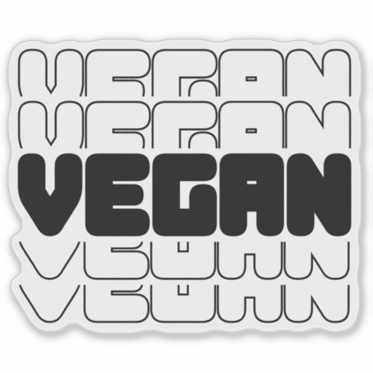 Vegan, Veganism, Activism Sticker (Voorkant)