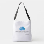 Vegan, Veganism, Mahatma Gandhi Quote Crossbody Tas (Achterkant)