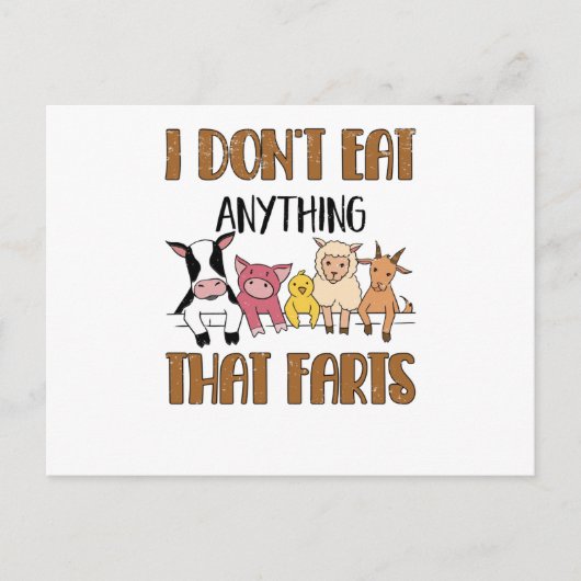 Vegan Veganism Meatlos Vegan Life Briefkaart (Voorkant)