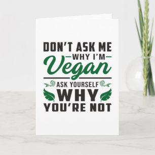 Vegan Veganisme Dierenrechten Veggie Gift Idee Kaart
