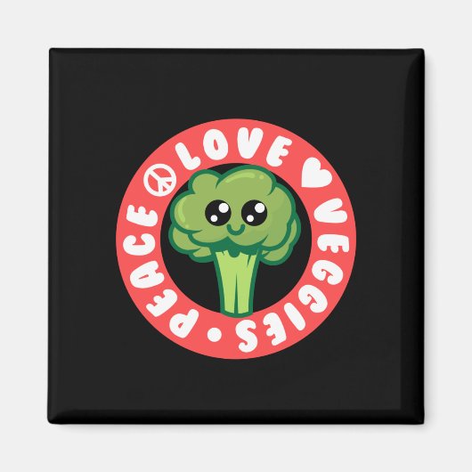 Vegan Vegetables Broccoli Magneet (Voorkant)