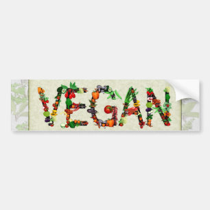 Vegan Vegetables Bumpersticker