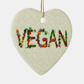 Vegan Vegetables Keramisch Ornament (Rechts)