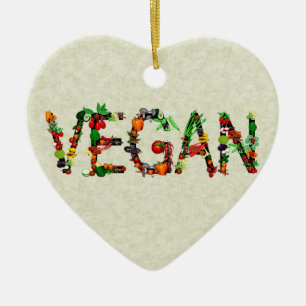 Vegan Vegetables Keramisch Ornament