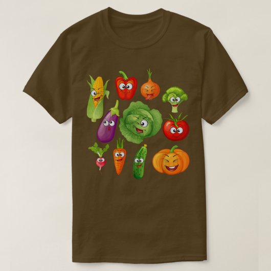 Vegan Vegetables Veggies Vegetarian Veganisme T-shirt (Design voorkant)
