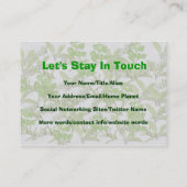 Vegan Vegetables Visitekaartje (Achterkant)