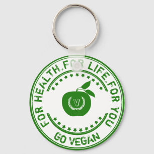 Vegan Vegetarian Apple for Health for Life for You Sleutelhanger