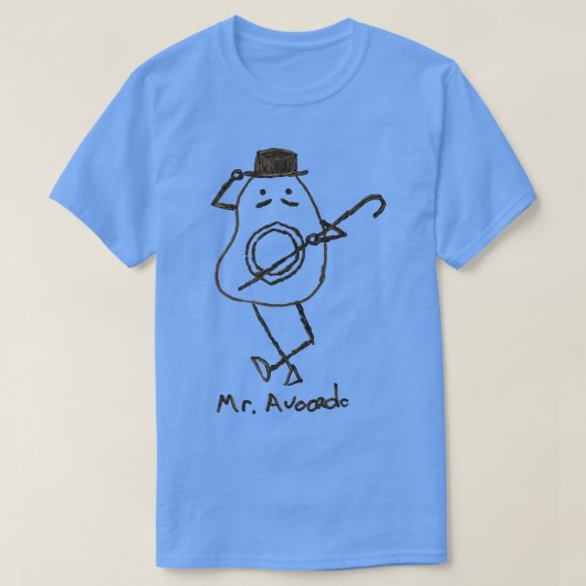 Vegan Vegetarian de heer Avocado T-shirt (Design voorkant)