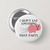 Vegan Vegetarian | Ik eet niets dat zo leuk is Ronde Button 5,7 Cm (Voorkant /achterkant)