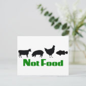Vegan / Vegetarian Not Food Briefkaart (Staand voorkant)