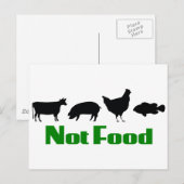 Vegan / Vegetarian Not Food Briefkaart (Voorkant / Achterkant)