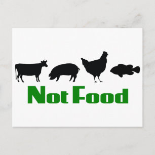 Vegan / Vegetarian Not Food Briefkaart