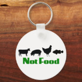 Vegan / Vegetarian Not Food Sleutelhanger (Voorkant)