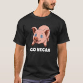Vegan Vegetarian Pig - Zeg nee tegen de vleespremi T-shirt (Voorkant)