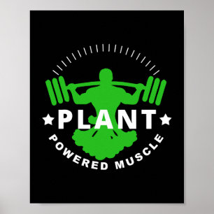 Vegan Vegetarian Plant Broccoli Bodybuilding Lift Poster