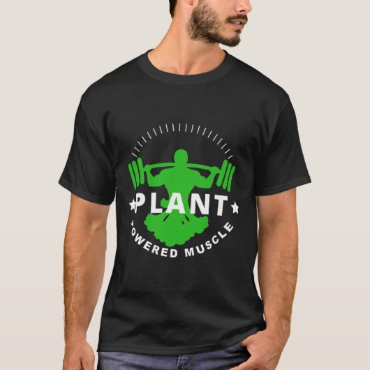 Vegan Vegetarian Plant Broccoli Bodybuilding Lift T-shirt (Voorkant)