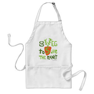 Vegan Vegetarian Text Design Apron Standaard Schort