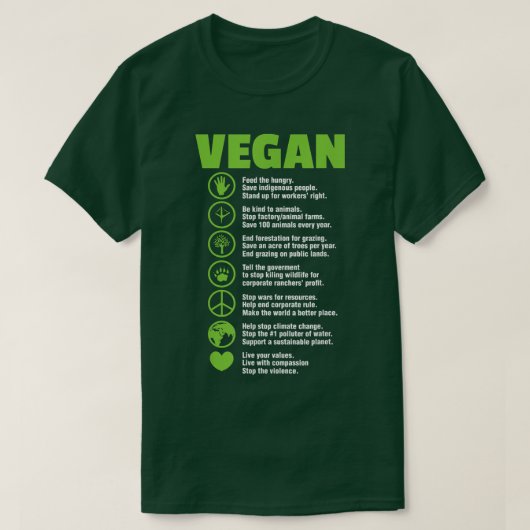 Vegan Vegetarian Veganism PlantBased Diet T-shirt (Design voorkant)