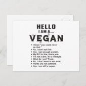 Vegan Vegetarian Vegetables Veganism Funny Gift Briefkaart (Voorkant / Achterkant)