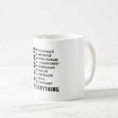 Vegan Vegetarian Vegetables Veganism Funny Gift Koffiemok (Voorkant rechts)