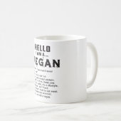 Vegan Vegetarian Vegetables Veganism Funny Gift Koffiemok (Voorkant rechts)