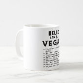 Vegan Vegetarian Vegetables Veganism Funny Gift Koffiemok (Voorkant links)